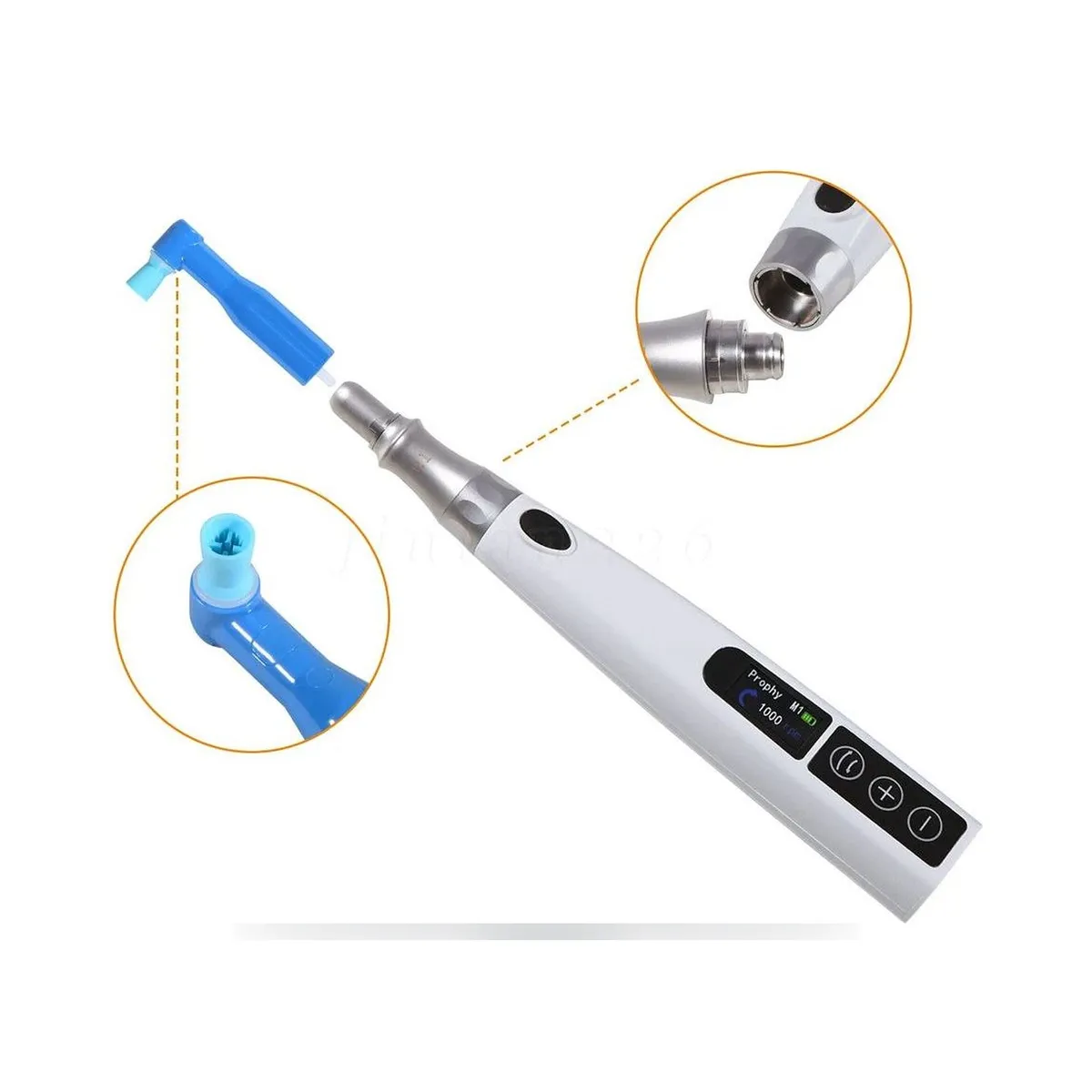 More Dent BR-217 cordless polishing motor with 4:1 contre-angle and USB cable.