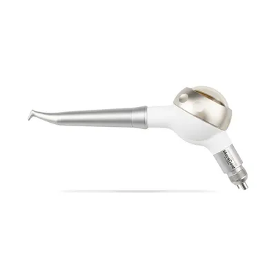 More Dent Air Prophy M4 dental air polisher with 120-degree nozzle and powder chamber.