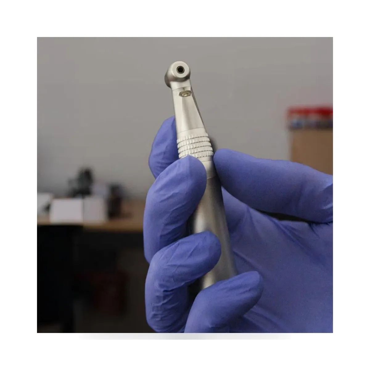 More Dent 1:1 metal dental contre-angle with LED head and push-button