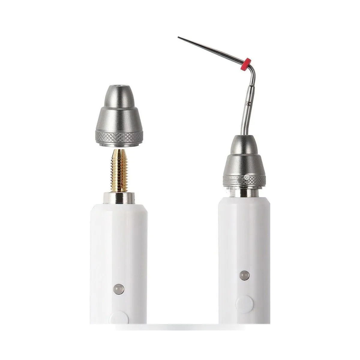 Stylo d'obturation sans fil More Dent BR-106 posé sur son socle de recharge