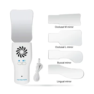 More Dent BR-509 intraoral photography mirror handle with LED lighting.