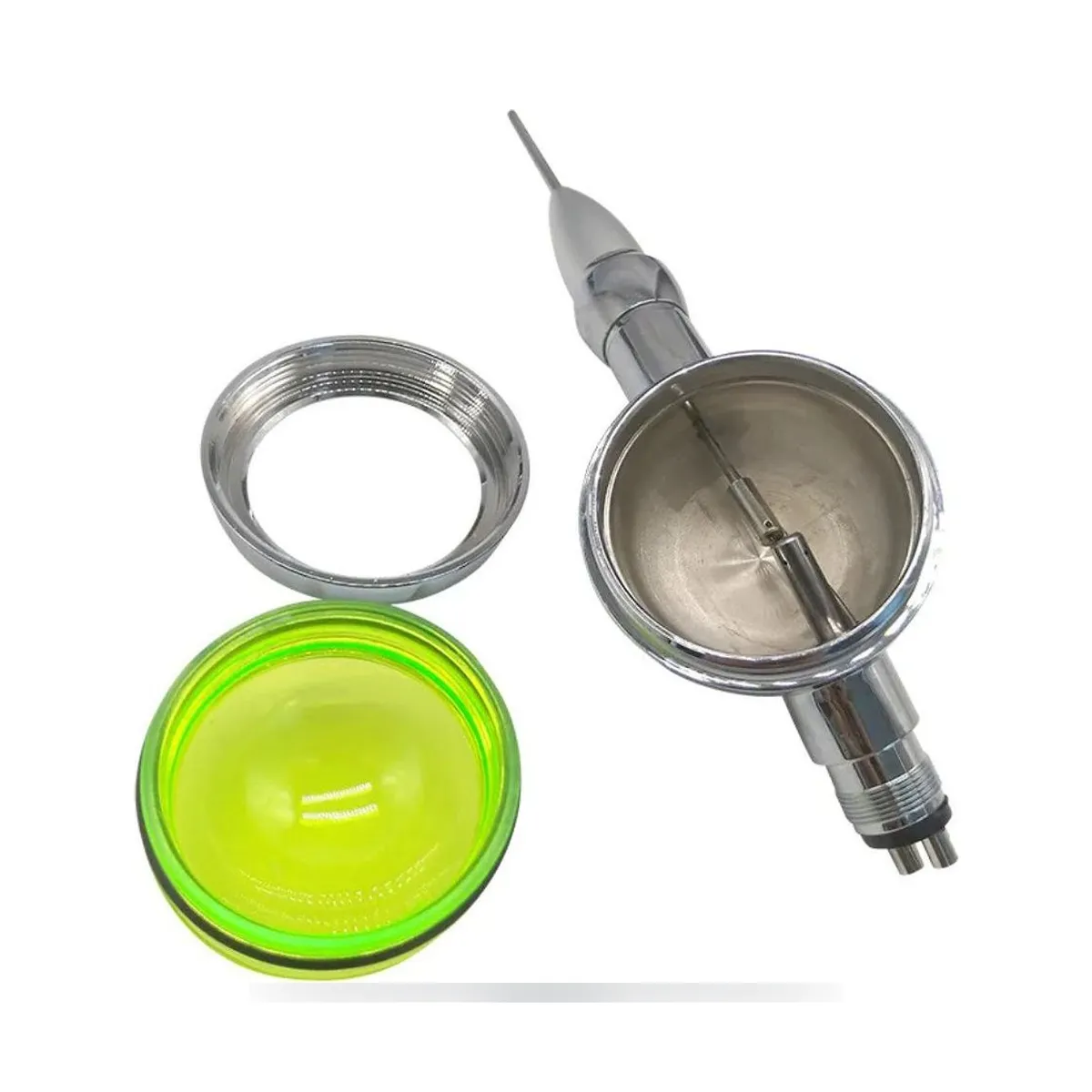 More Dent BR-806 metal dental air polisher with detachable nozzle and 4-hole connection.