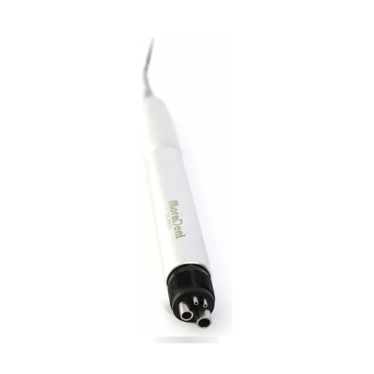 Détartreur pneumatique Air Scaler More Dent avec trois inserts G1, G2 et P3.