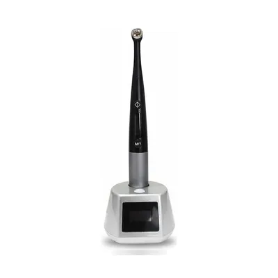 More Dent BR-618pro aluminium LED curing light on its charging base.