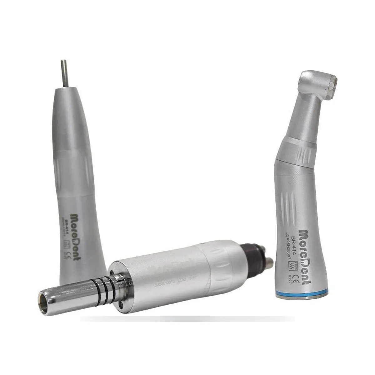 Contre-angle, pièce à main droite et micromoteur pneumatique 4 trous More Dent BR-414J.
