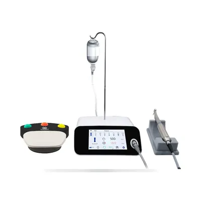 Console de moteur chirurgical WiseDent Implant Wise Plus avec écran LCD, pièce à main et pédale.
