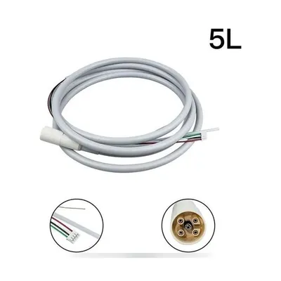 White silicone cable with connector for More Dent LED scaler handpiece.