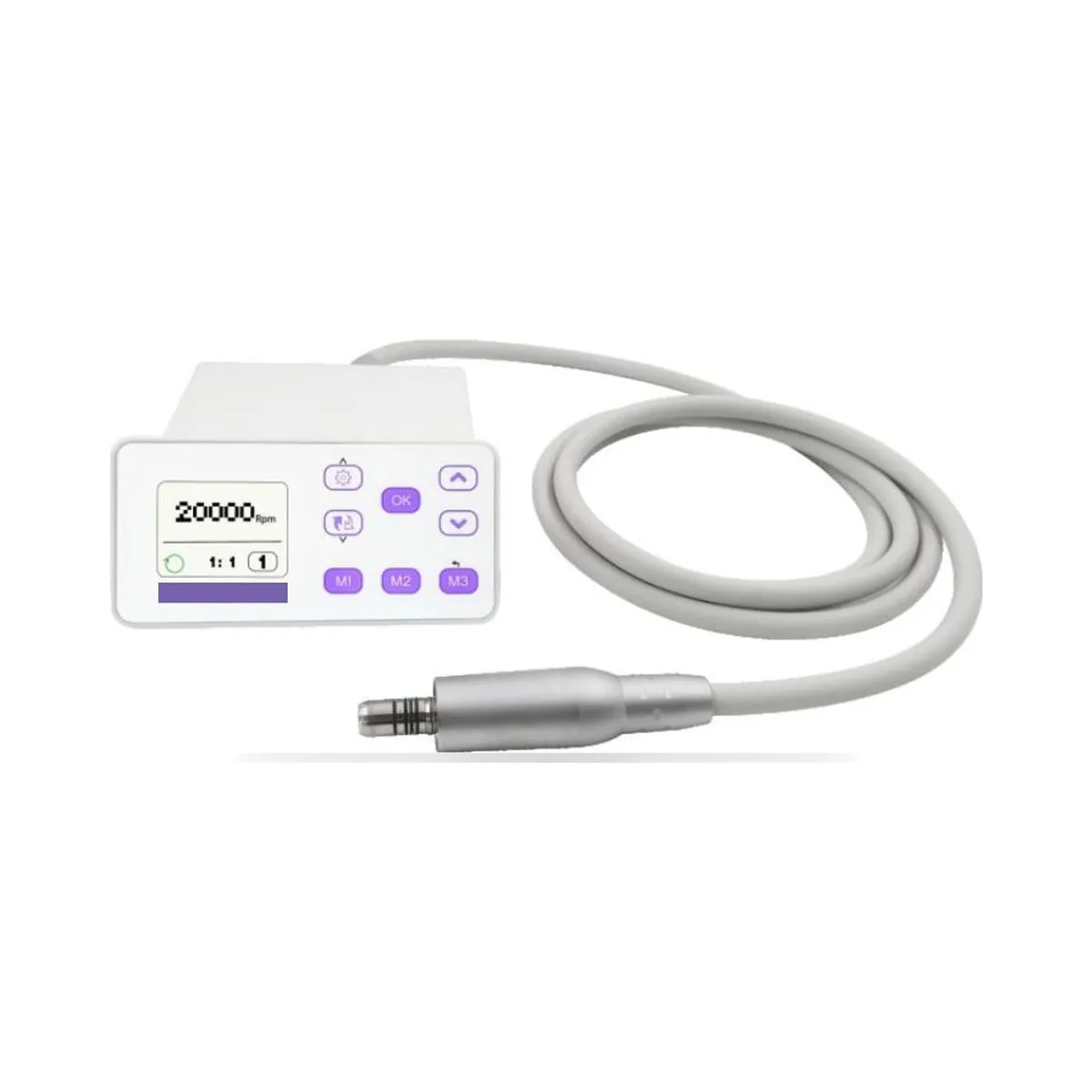 WiseDent BR-711 brushless electric micromotor with control unit and foot pedal.