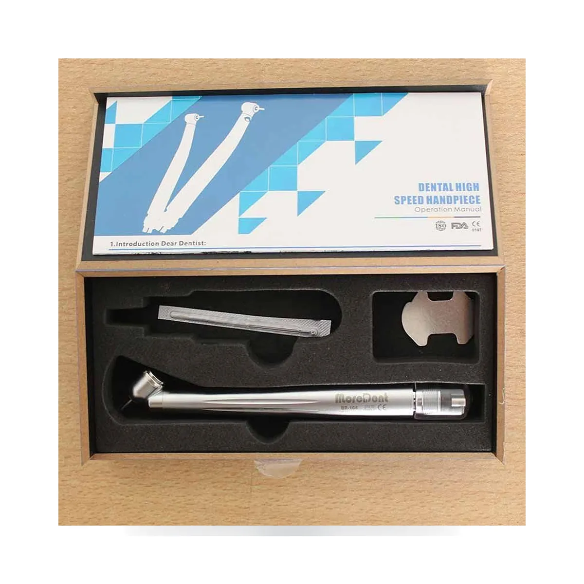 More Dent 45-degree dental turbine with LED and 4-hole connection