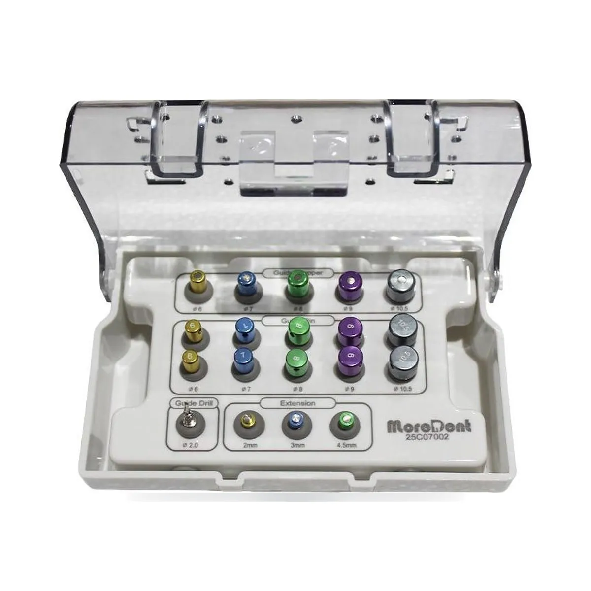 Coffret de positionnement d'implant More Dent BR-412T-3 avec broches et butées de guidage