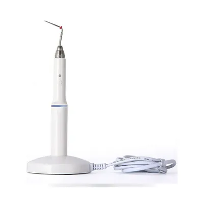 Stylo d'obturation sans fil More Dent BR-106 posé sur son socle de recharge