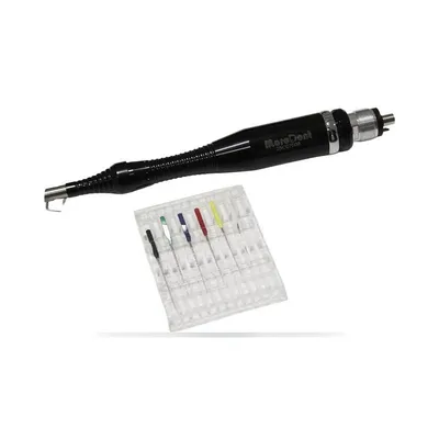 Black More Dent BR-214 sonic endodontic handpiece with aluminium box and 6 files