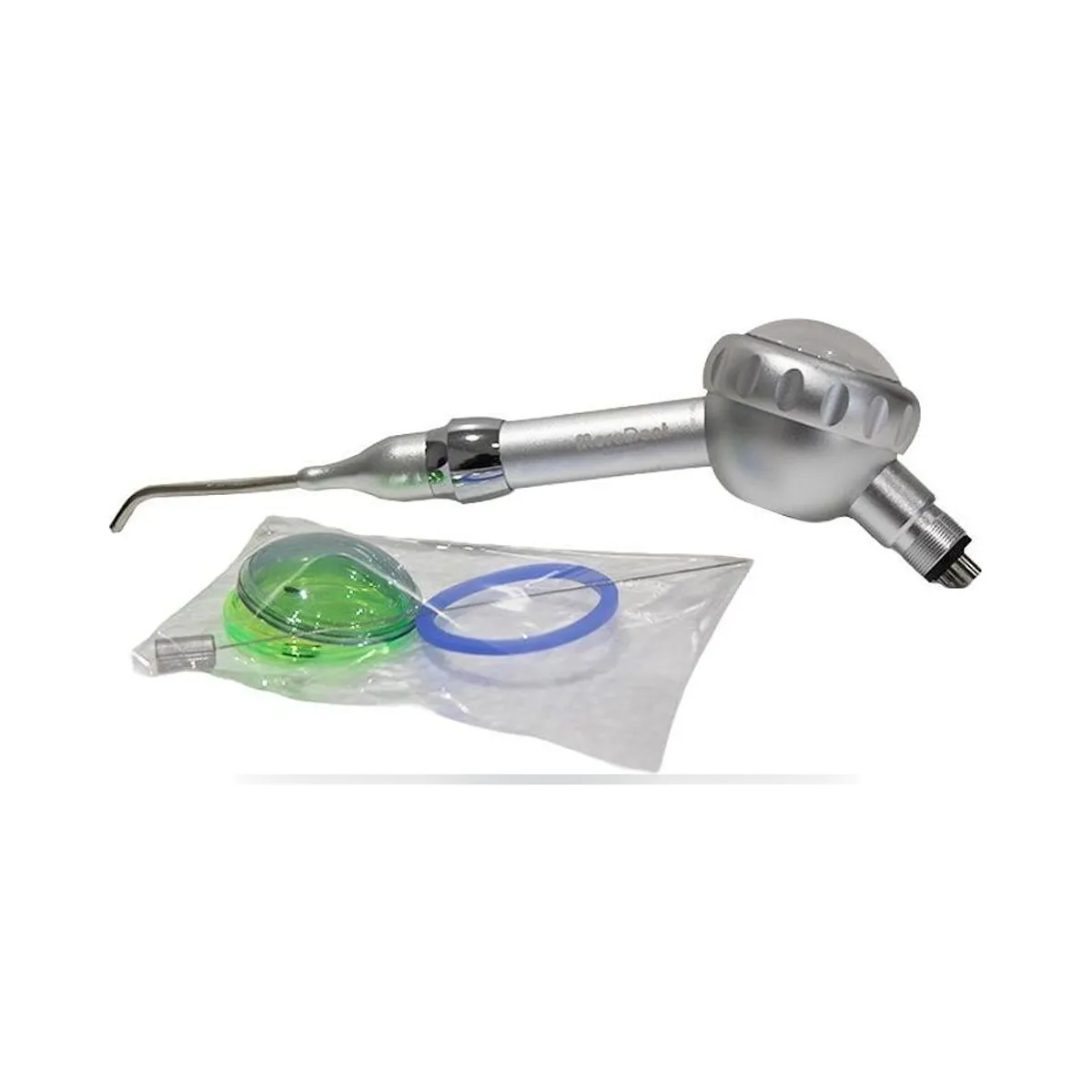 More Dent BR-806 metal dental air polisher with detachable nozzle and 4-hole connection.