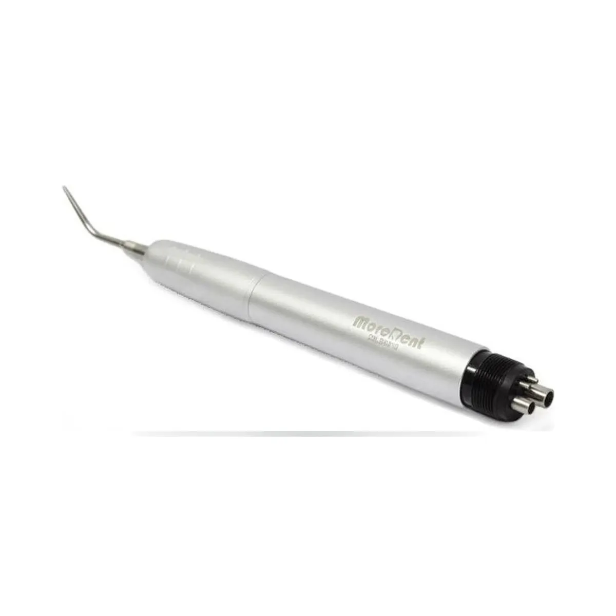Détartreur pneumatique Air Scaler More Dent avec trois inserts G1, G2 et P3.